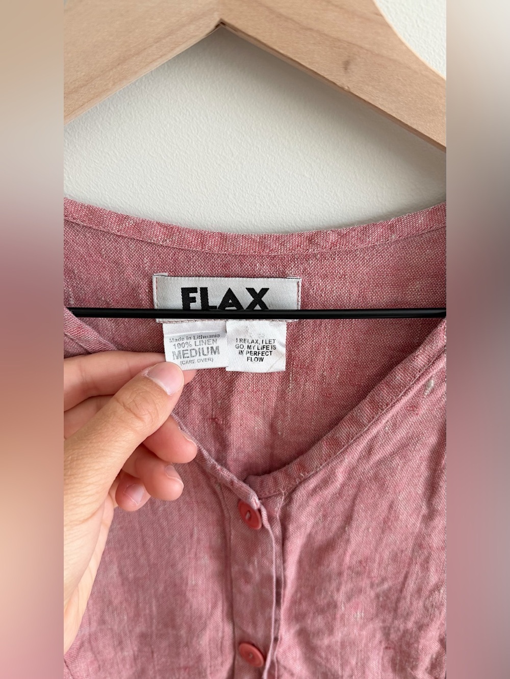 Flax Button Down Long Sleeve Top - Picture 3 of 6